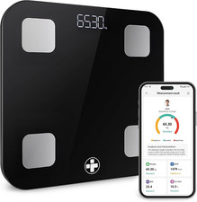 Bilancia Smart BMI, Bilancia Digitale Rilevatore Corporeo Con Display LED, Tracc