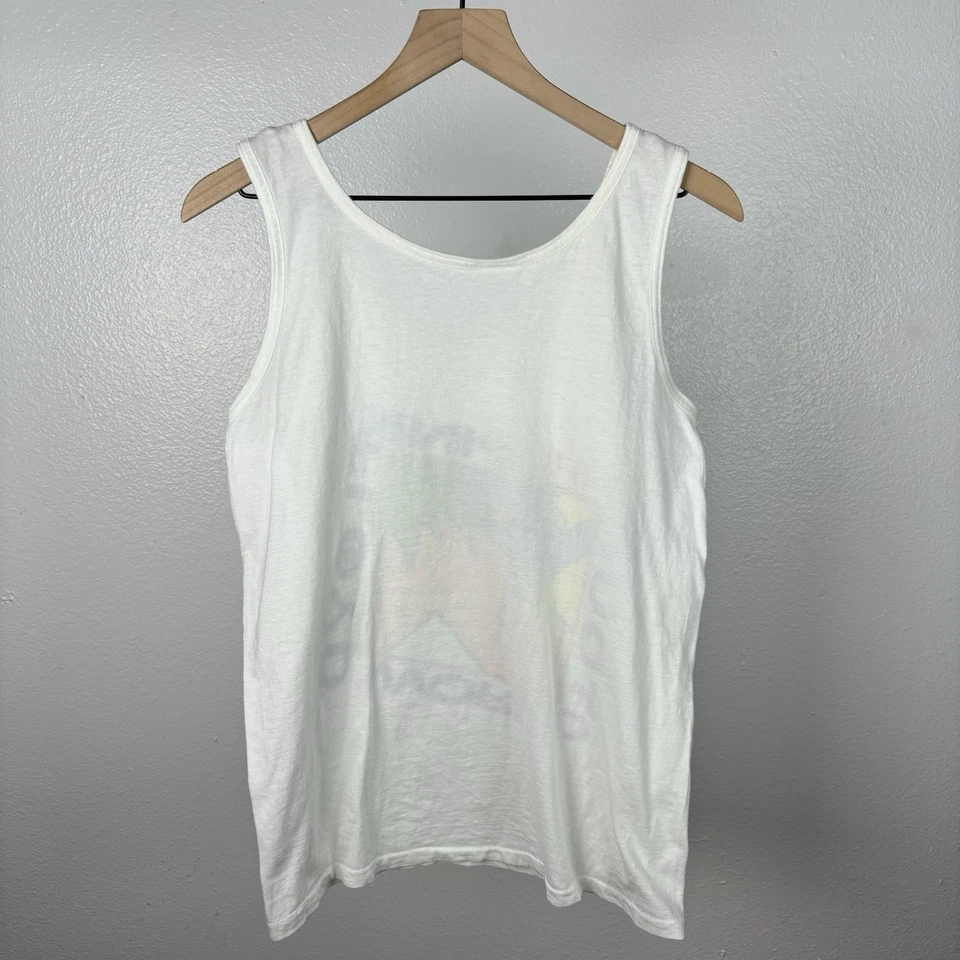 Vintage 80’s Pink Floyd Tank Top T Shirt White Band World Tour 1988 T Shirt - Image 3 of 4