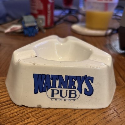 Vintage Watneys Ashtray triangle shape a few small chips on the under side 