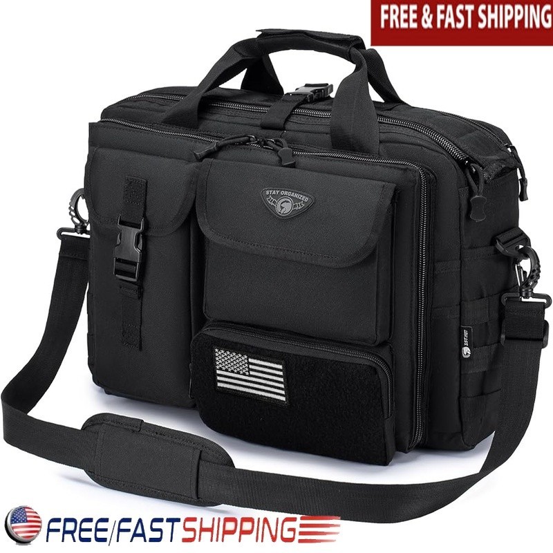 Tactical Messenger Bag Military Laptop Briefcase 15.6 17.3 I