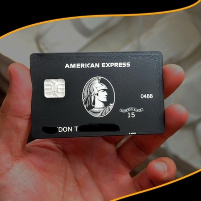 AMEX Black Metal Card 2025   Dual Chip Novelty Design | Custom Engraving Gift