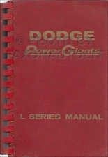 1958 Dodge Truck Data Book - Facts Options Specifications Accessories