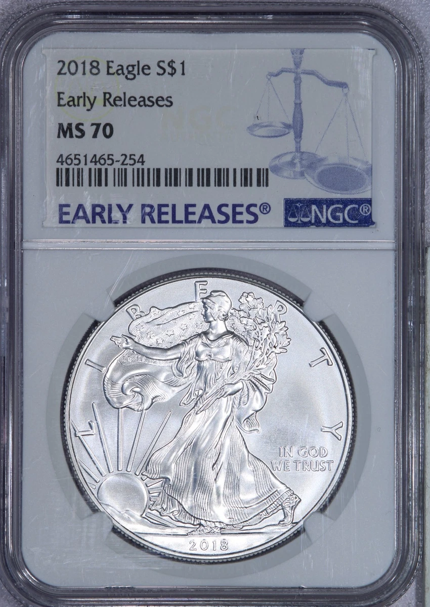 American Eagle MS 70 Graded 2018 Silver Bullion Coins for sale | eBay