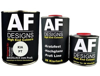 FÜR KIA PT Papyrus White 2,5L Autolack Set Klarlack Härter