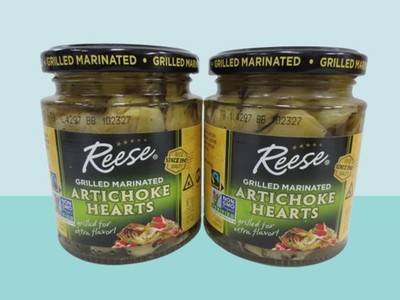 REESE GRILLED MARINATED ARTICHOKE HEARTS GRILLED FLAVOR 7.5 OZ EXP: 2027 2PCS