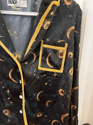 Beach Riot Celestial Pyjama Set Lee Ann & Brook in Gold Langarm Gr. S - Bild 3 von 8
