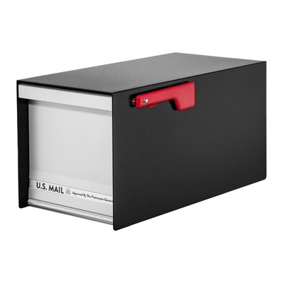 MailMax  Heavy Duty, Modern Steel Metal Post Mounted Mail Box for Outside, Bl...