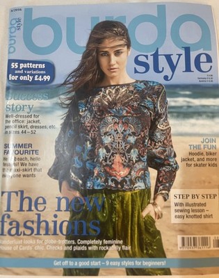 Burda Style August 8 2016 English Language Patterns English/German/Russian New