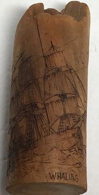 Dorothy Mullin Art Piece, Signed, Carving, Wood burning, Whaling Art SEE & READ