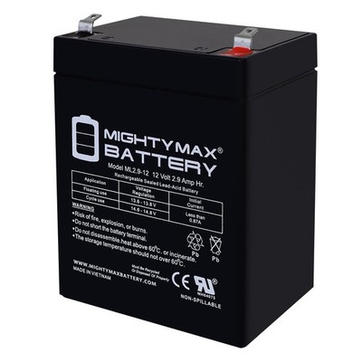 Mighty Max 12V 2.9AH F1 SLA Battery Replaces Joerns Healthcare Hoyer Calibre