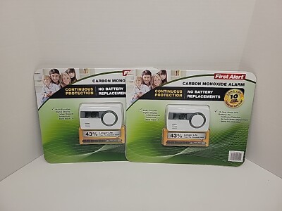 2 NEW First Alert Carbon Monoxide Alarms With 10 Year Lifetime Battery 832151 