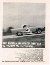 1962 Sunbeam Alpine Race Car Vintage Ad