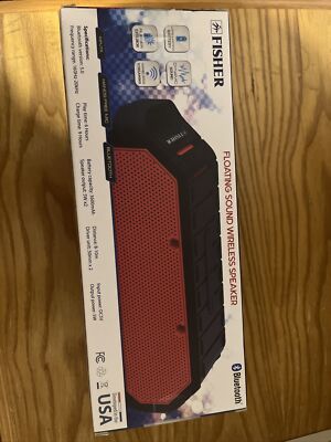 Fisher FBT455R Floating Waterproof Wireless Bluetooth IPX7 Speaker  Rechargeable