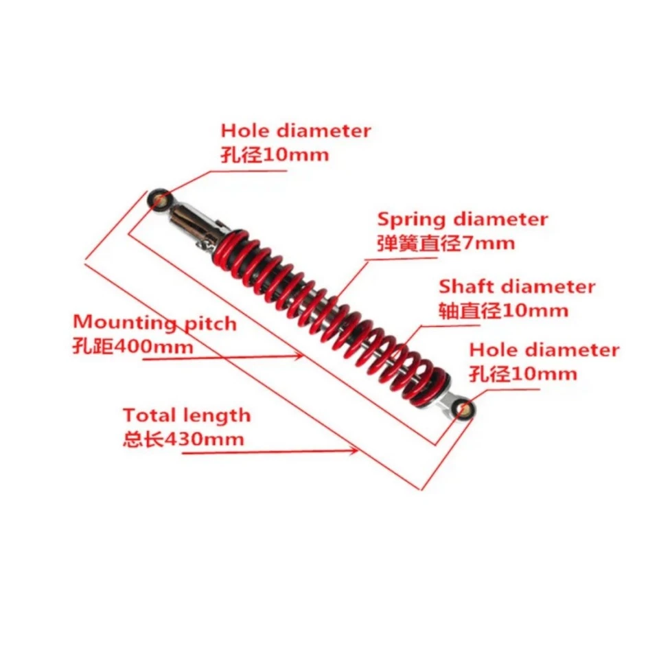 Amortiguadores de aire traseros de 15,75"" 400 mm para motocicleta suspensión para Honda XL185S Foto 4 de 4