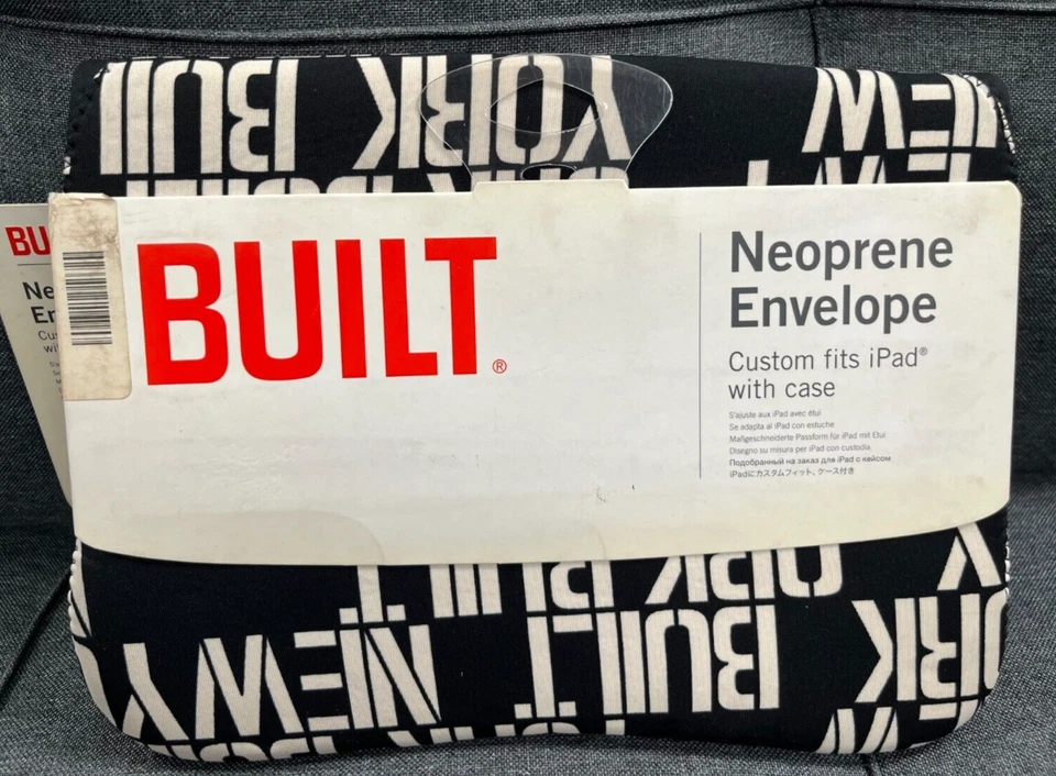 Built NY Neoprene Envelope for iPad "Built" Logo Black/Off White Brand-New - Image 2 of 2