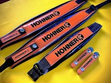 HOHNER STRAPS AND BELLOWS STRAPS IN COMBO ORANGE BLACK