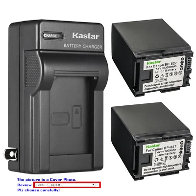 Kastar Battery Wall Charger for Canon BP-827 CG-800 Canon VIXIA HF M30 Camcorder