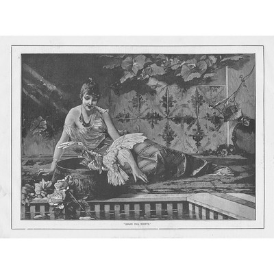 CONRAD KIESEL Dolce Far Niente - Antique Print 1893