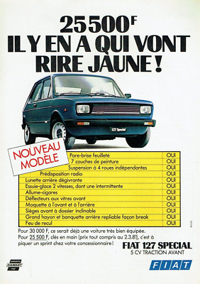 1981 Fiat 127 Special Advertising 0423 Advertising Advertising Some Will Laugh Yellow