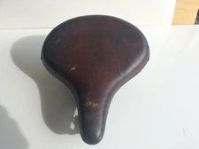 MESINGER VINTAGE ORIGINAL LEATHER BICYCLE SEAT PANTHER HORNET COLUMBIA 50'S BIKE