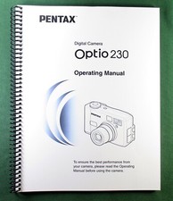 Ricoh Optio 230 OPerating Manual: 124 Pages  Protective Covers 