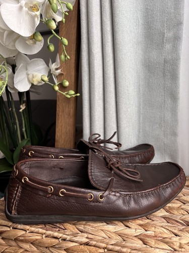 Scarpe uomo Marks and Spencer UK 8COLLEZIONE pelle marrone guida - Foto 4 di 13
