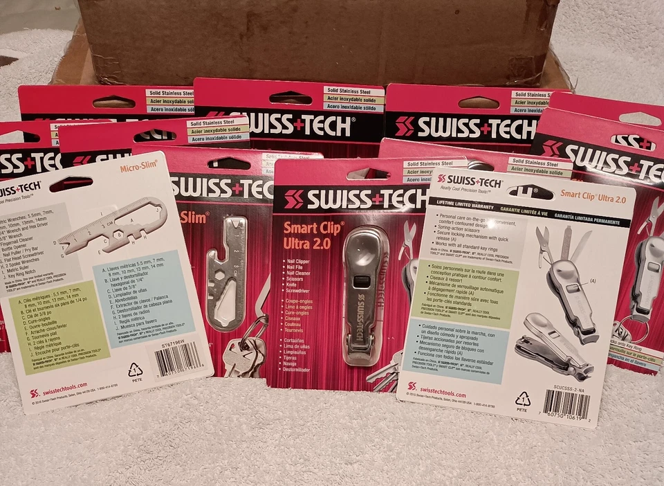 Swiss Tech Lote De "24" Acero Inoxidable Multiherramienta/Llavero Gran Regalo 12 Cada Tipo Foto 4 de 4