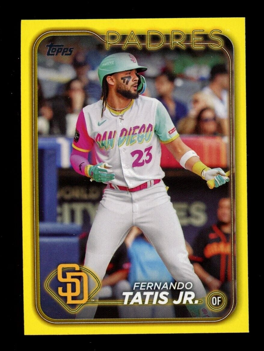 2024 Topps Series 1 #23 Fernando Tatis Jr. Yellow Border Parallel