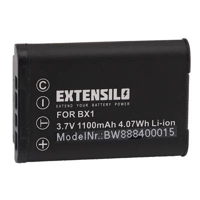 EXTENSILO Batterie pour Sony HDR-CX405 HDR-CX440 HDR-GW66 HDR-GW66VE 1100mAh 3,7V