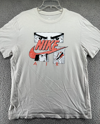 コミック・アニメ airnikewhite Nike Air Max 90 Shirt Mens L Beige Graphic Print Anime | eBay