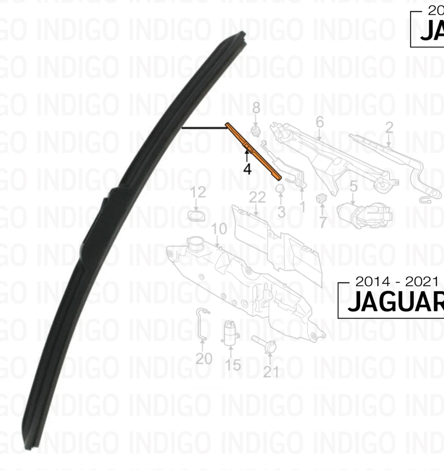 Limpiaparabrisas tipo F Jaguar genuino de fábrica OEM (2014-2017) C2P1268 Foto 2 de 2