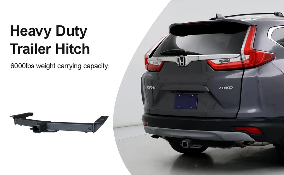 Trailer Hitch Receiver Rear Bumper Tow Black for 2017-2025 Honda CR-V - Image 2 of 4