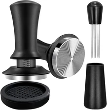 Coffee Espresso Tamper 51Mm with WDT Tool Calibrated Spring Loaded, Coffee Tampe