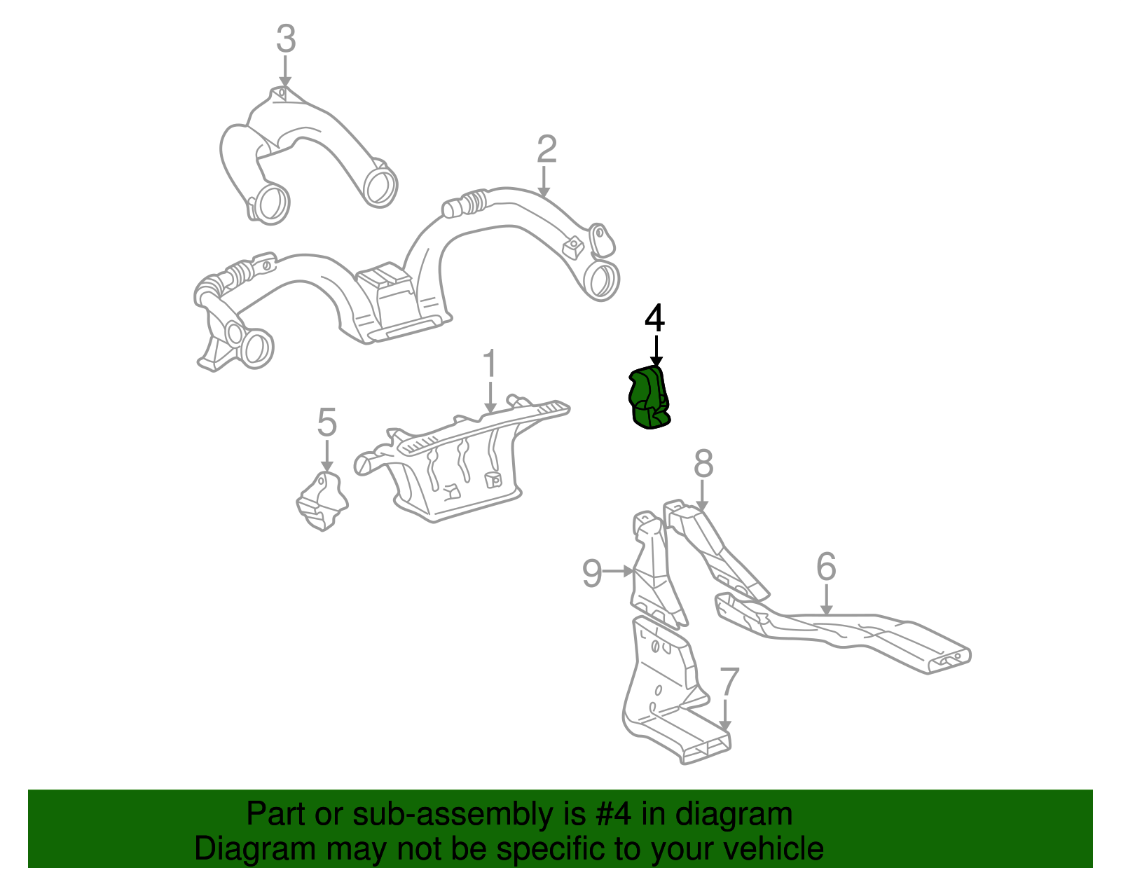 Genuine GM Lower Air Duct Extension 88970271 eBay