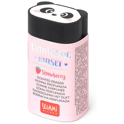 Legami Radiergummi Erdbeer Duft Panda Pantastic schwarz weiß weich radiert gut