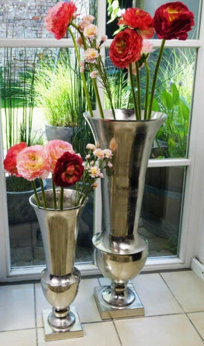 Deko-Bodenvase in Silber