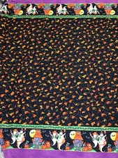 NEW Halloween Party Ghost Hunted Houses 100 Cotton Fabric 59"W Sold by 1/2 Yard