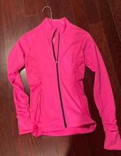 Victoria's Secret VSX Sport Zip Up Ruched Sides Active Jac Women Sz XS Pink