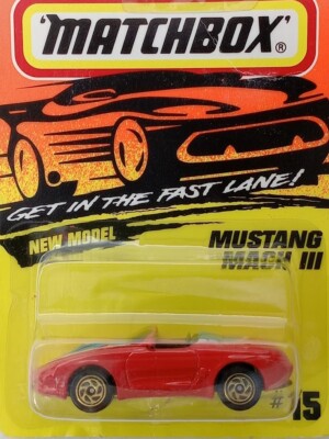Matchbox Mustang Mach III #15 MOC 1994 Release Vintage Red Sealed 1:64