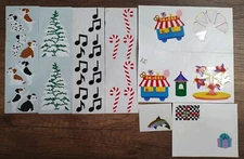 Vtg Mrs. Grossman's Sticker Lot Full Partial Sheets Puppy Circus Tree Music S33