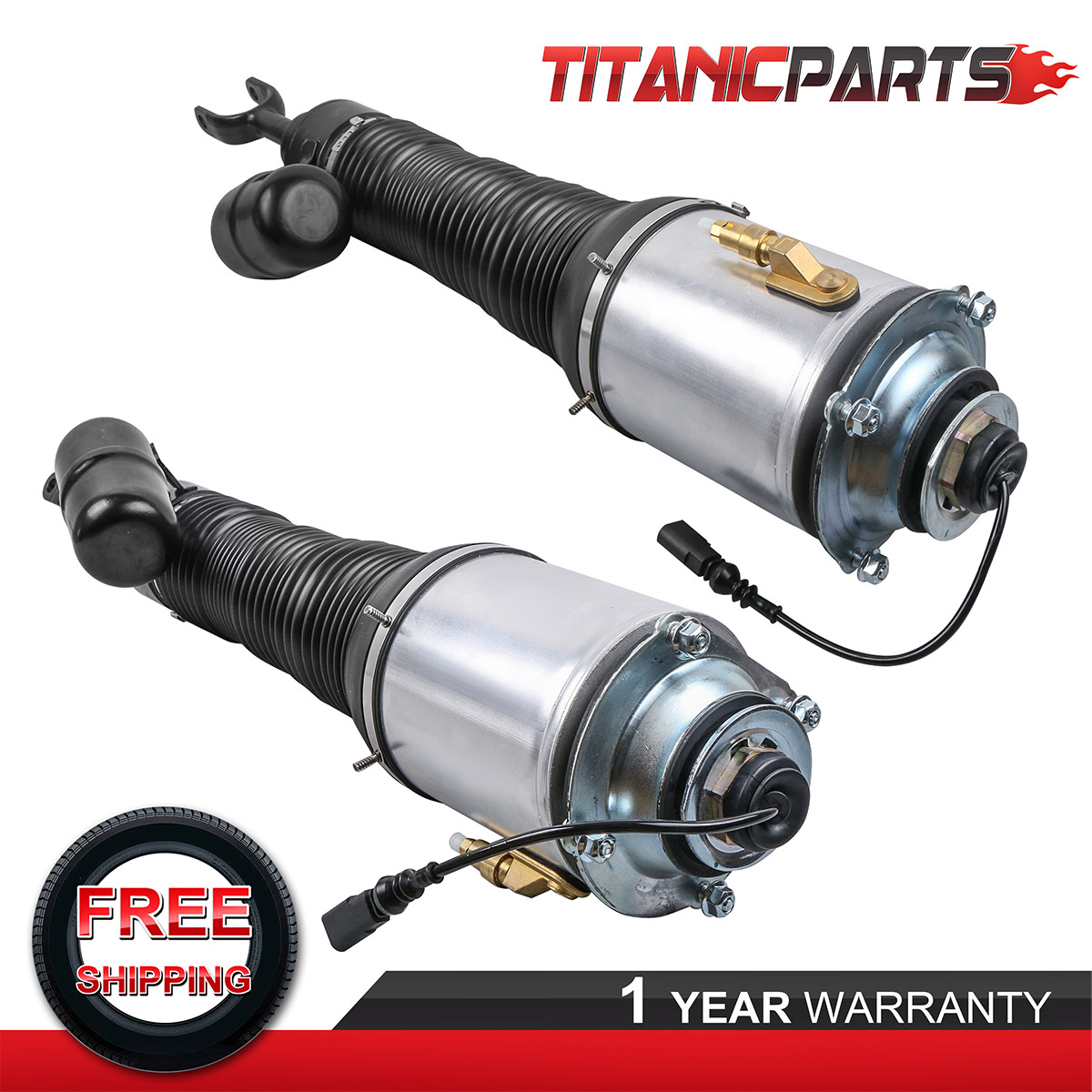 2x Air Suspension Struts For Bentley Continental Flying Spur R GT C Front Side