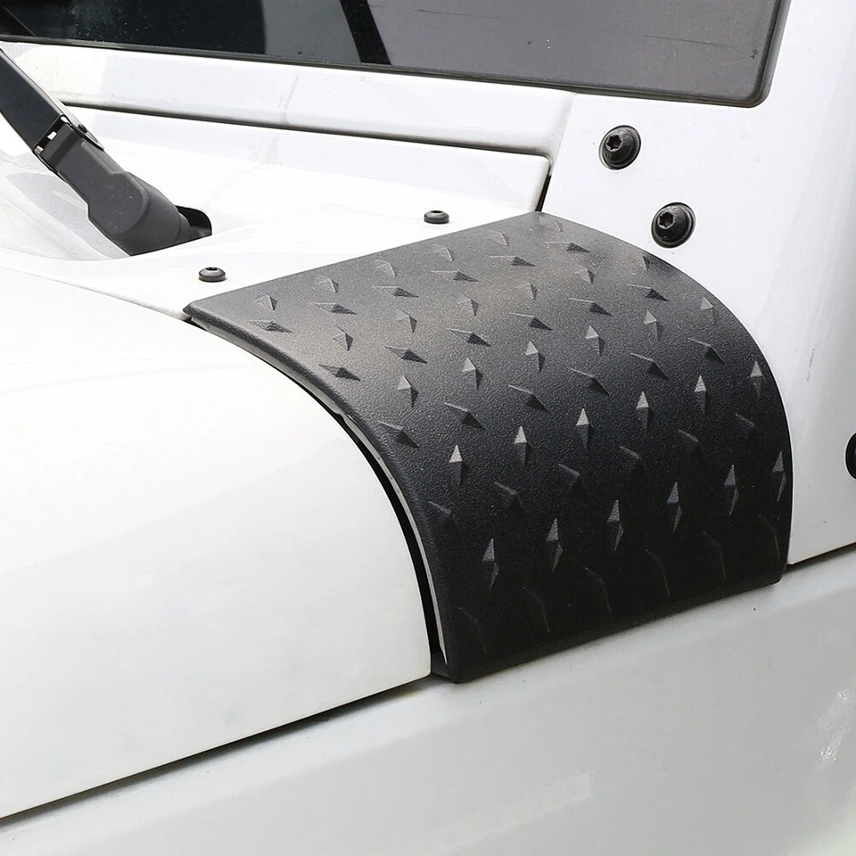 2x ABS negro carrocería blindaje cubierta lateral embellecedor para Jeep Wrangler JK 2007-2018 Foto 4 de 4