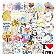10 Random Jesus Christianity Stickers Faith Decals Laptop Hydro Free Shipping 