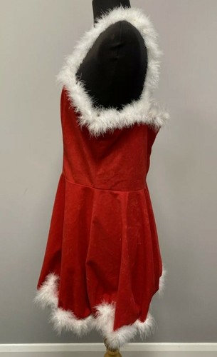 Ladies Mrs Claus Size 16 Ex Hire velour and faux fur xmas dress. - Picture 3 of 5