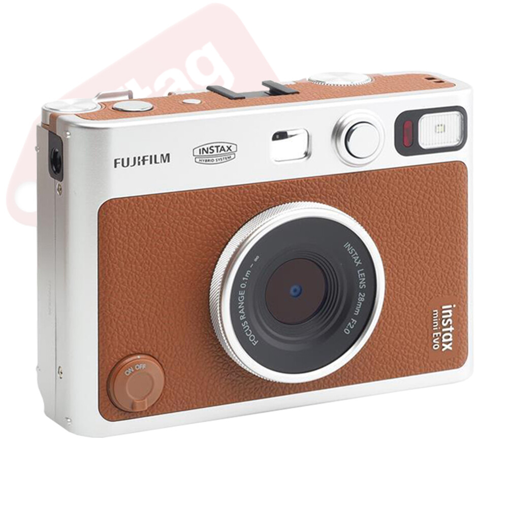 FUJIFILM INSTAX MINI EVO Hybrid Instant Camera Brown + 20
