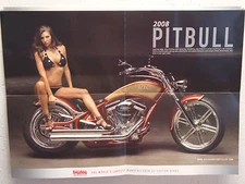 BIG DOG MOTORCYCLES 2008 SALES BROCHURE POSTER PITBULL CENTERFOLD 2008 MODELS