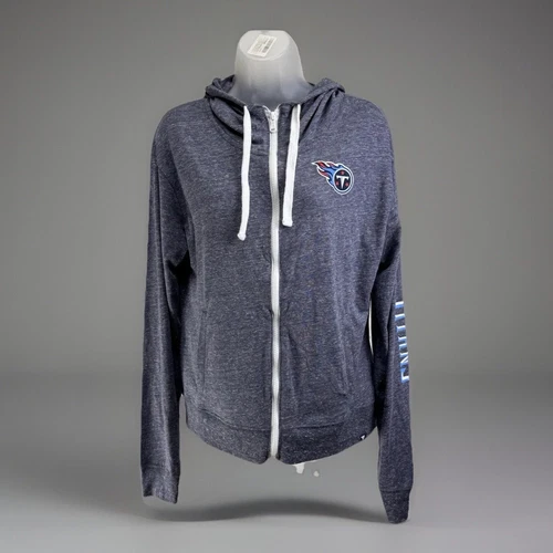 VETEMENTS Felpa con cappuccio e zip Tennessee Titans grigio erica donna media fanatici atletica