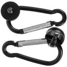 2Pcs Portable Metal Camera Strap Hook Durable Aluminum Waist Belt Hook Black