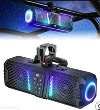 Kemimoto UTV Soundbar Midnight 40B 16" 2 Speaker - Built In Battery - Carry