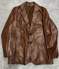 Vintage The Leather Shop Sears Men’s Jacket 42 Large Western 1980s Lined